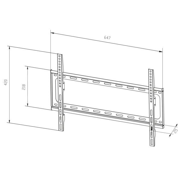TTAP TTD604F Fixed, 25mm From wall, Max Weight 35Kg, Up to 65inch 