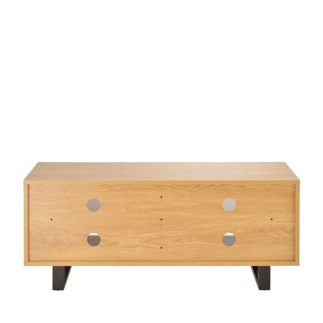 TTAP VER-1200-OAK 1200mm Oak/Black Cabinet, Storage, Soundbar, (Vesa arm optional)