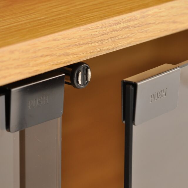 TTAP VER-1200-OAK 1200mm Oak/Black Cabinet, Storage, Soundbar, (Vesa arm optional)