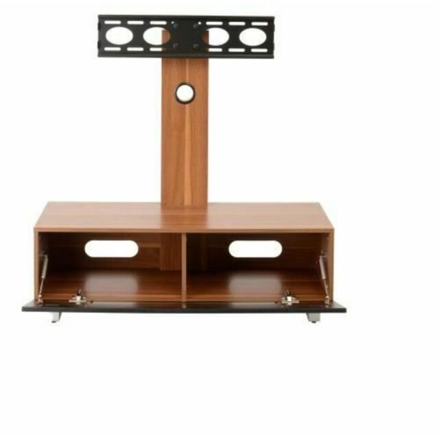 TTAP VER-1200-WAL 1200mm Walnut/Black Cabinet, Storage, Soundbar, (Vesa arm optional)