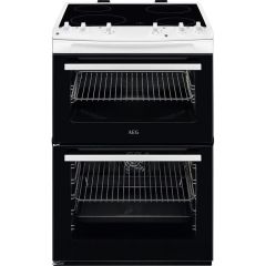 AEG CCX6501ACW 
60cm Double Oven with Thermaflow® fan operated main oven and conventional top oven, 