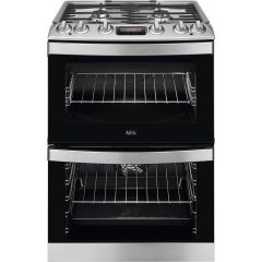 AEG CKB6540ACM 
60cm Dual Fuel Double Oven, 4 Gas burners, Thermic Air fan main Oven + conventional 